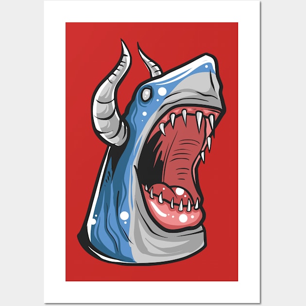 Shark Zombie Wall Art by Mako Design 